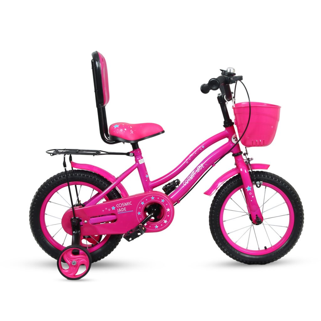 14 JADE SS Kids Bicycle Pink - Durable Steel Frame, Adjustable Seat